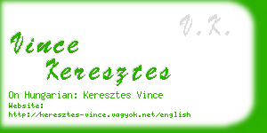 vince keresztes business card